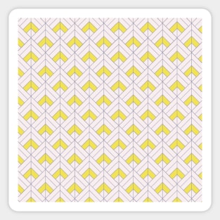 Abstract stripes yellow Sticker